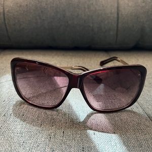 Tory Burch Oversized TY 7013 Sunglasses in Wine/Clear